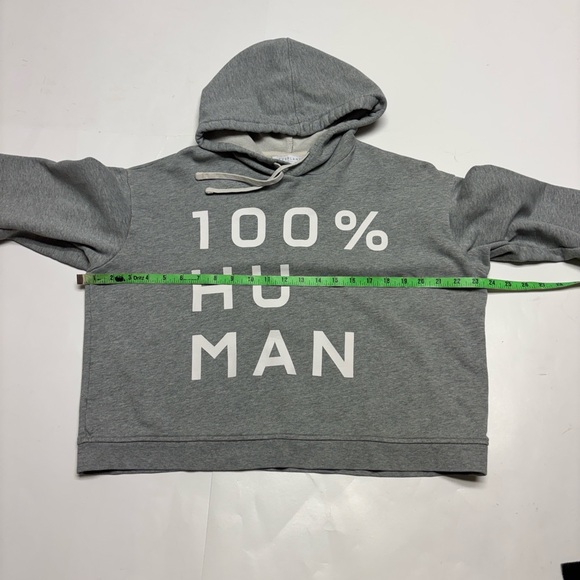 Everlane women’s grey 100% human cropped hooded sweatshirt size small - Picture 6 of 8